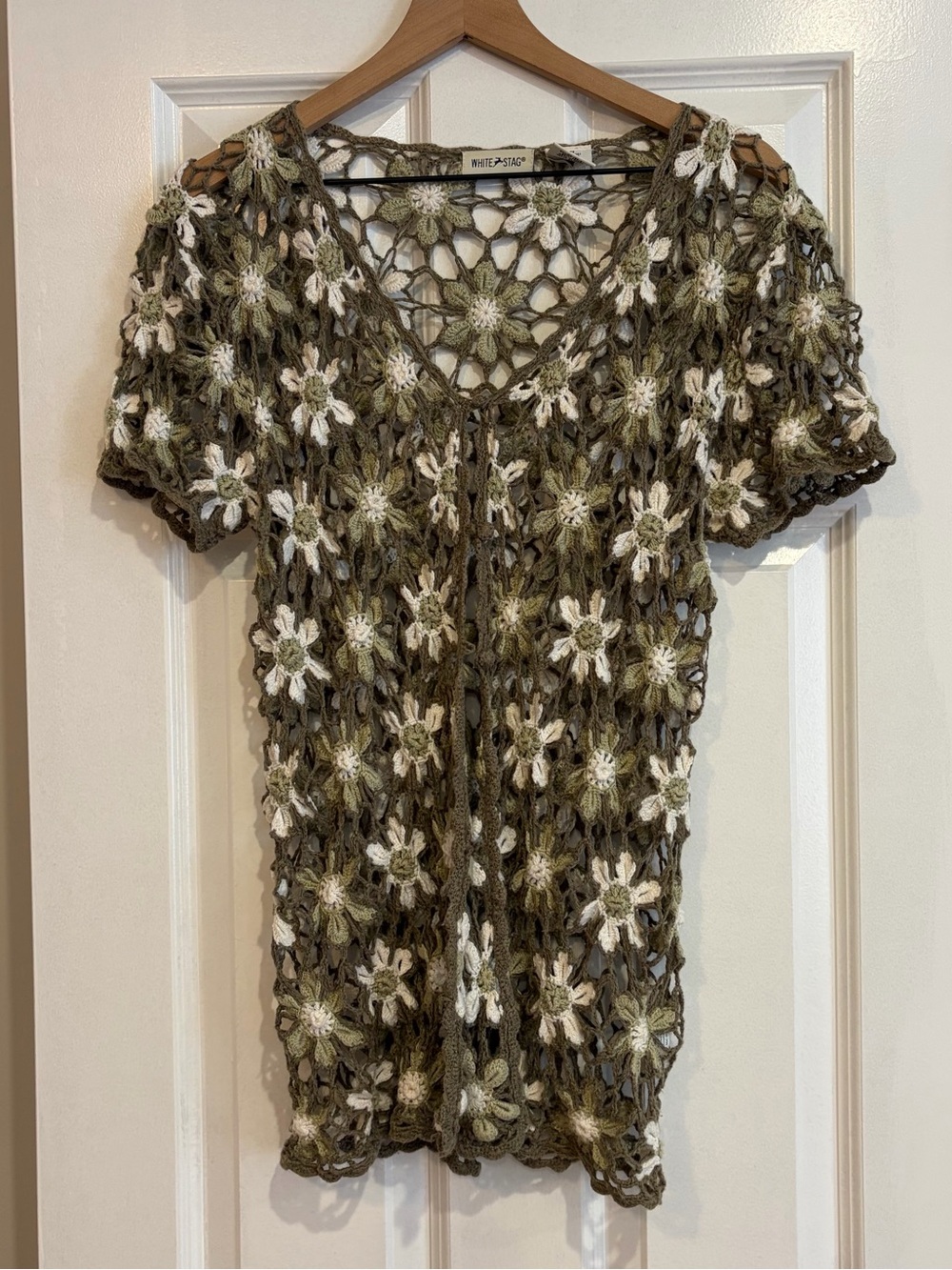 short sleeve crotchet cardigan